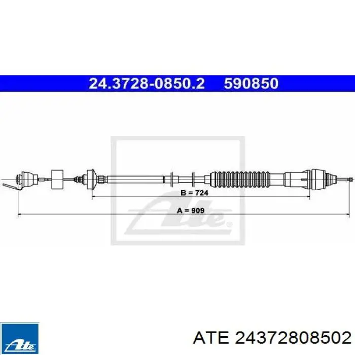 Cable de embrague 24372808502 ATE