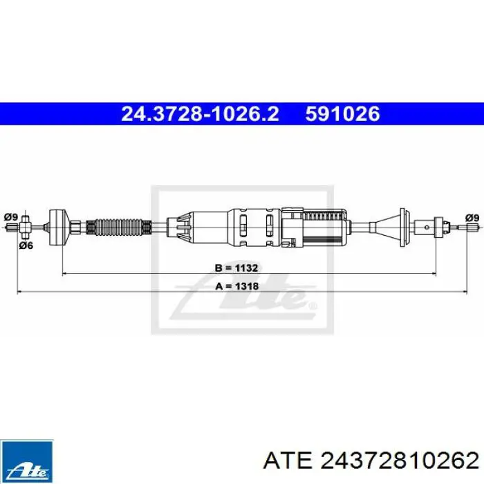Трос сцепления ATE 24372810262 цена, от 36.42 USD