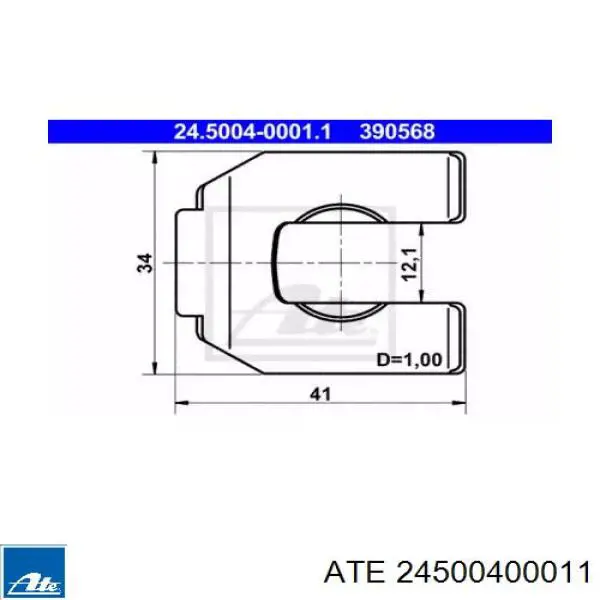 Купить 6638709 Opel Скоба тормозной трубки