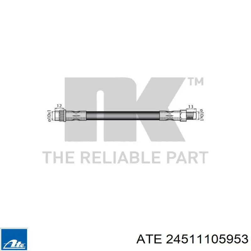 462102638R Renault (RVI) Гибкая тормозная трубка задняя