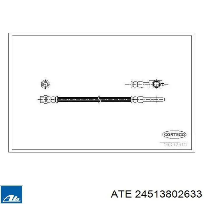 Тормозной шланг задний ATE 24513802633 цена, от 12.85 USD