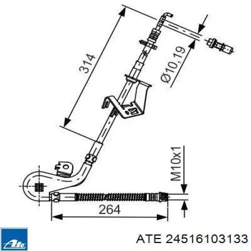 Купить SL6345 ABS Шланг тормозной передний, правый