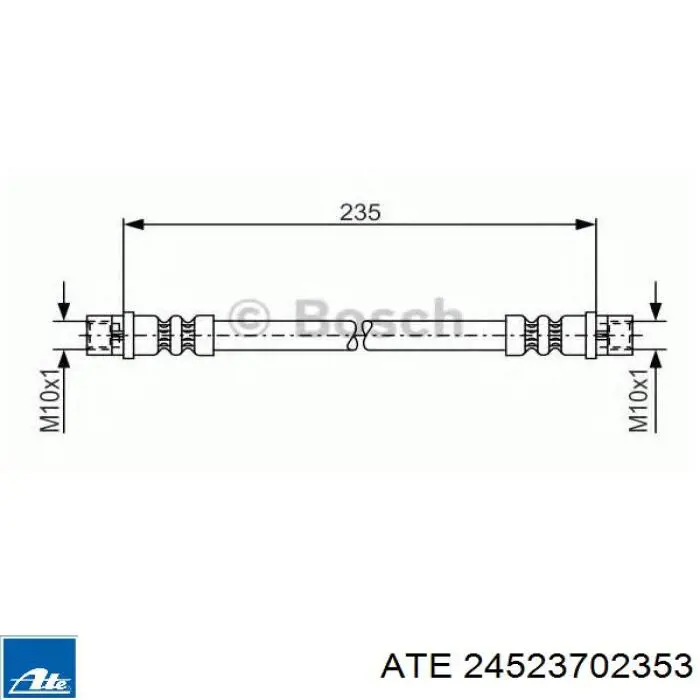 Тормозной шланг задний ATE 24523702353 цена, от 6.79 USD