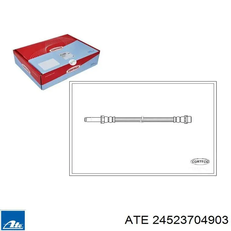 Шланг тормозной передний ATE 24523704903 цена, от 10.44 USD