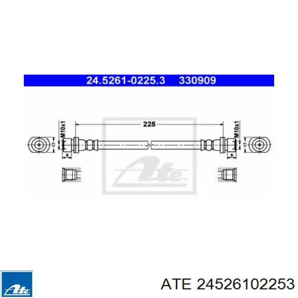 Задний тормозной шланг 24526102253 ATE