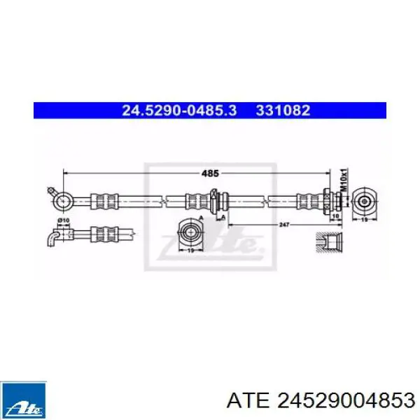 Задний правый тормозной шланг ABE C815002ABE
