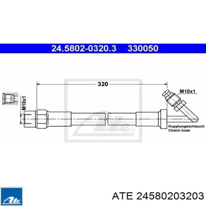 Tubo flexible de embrague 24580203203 ATE