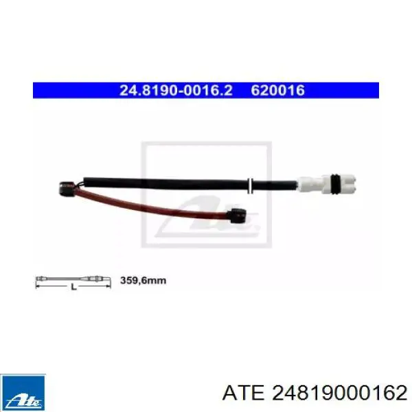 24.8190-0016.2 ATE датчик износа тормозных колодок передний