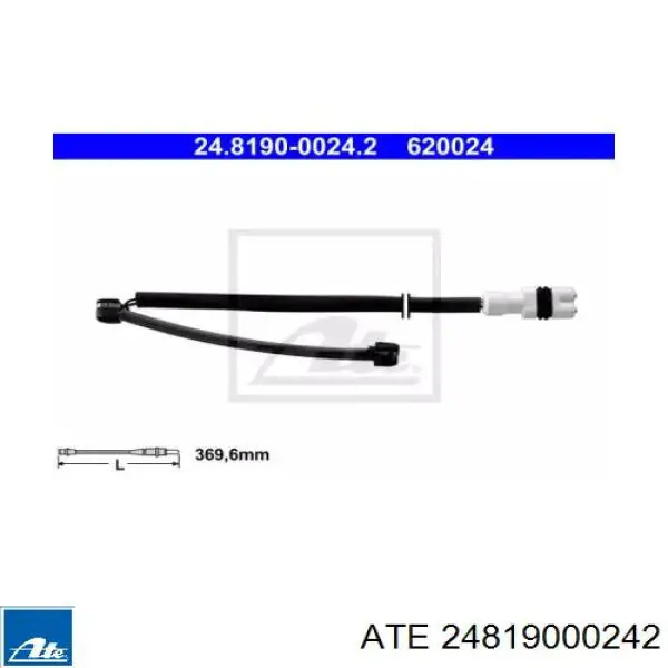 Датчик износа тормозных колодок передний правый 24819000242 ATE