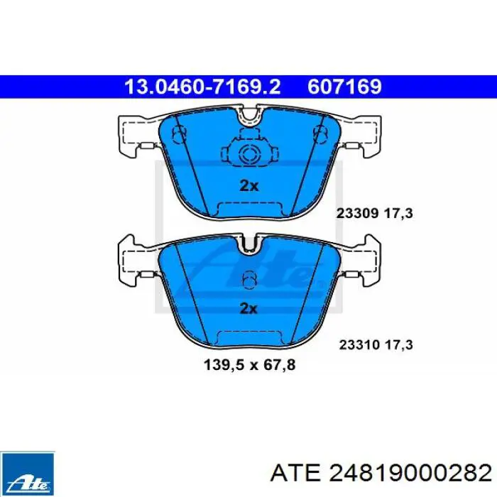 Датчик износа тормозных колодок, задний ATE 24819000282 цена, от 16.83 USD