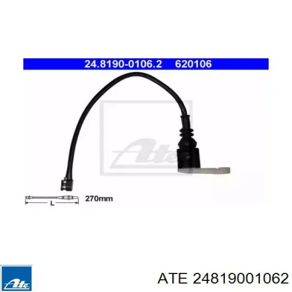 Датчик износа тормозных колодок передний 24819001062 ATE