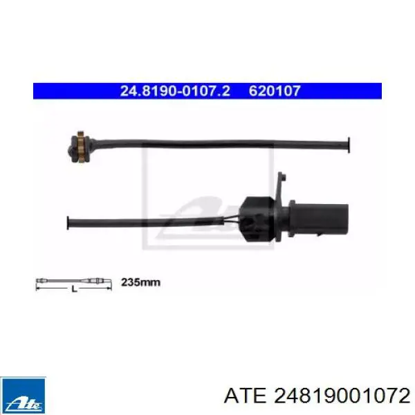 Датчик износа тормозных колодок передний 24819001072 ATE