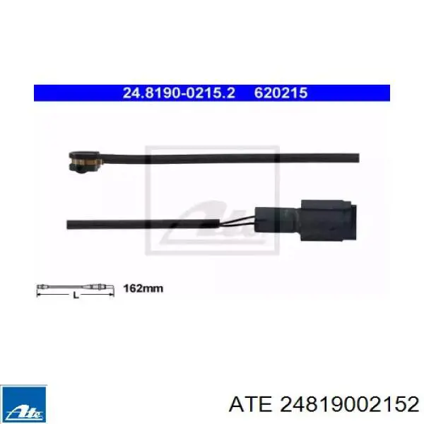 Датчик износа тормозных колодок передний 24819002152 ATE