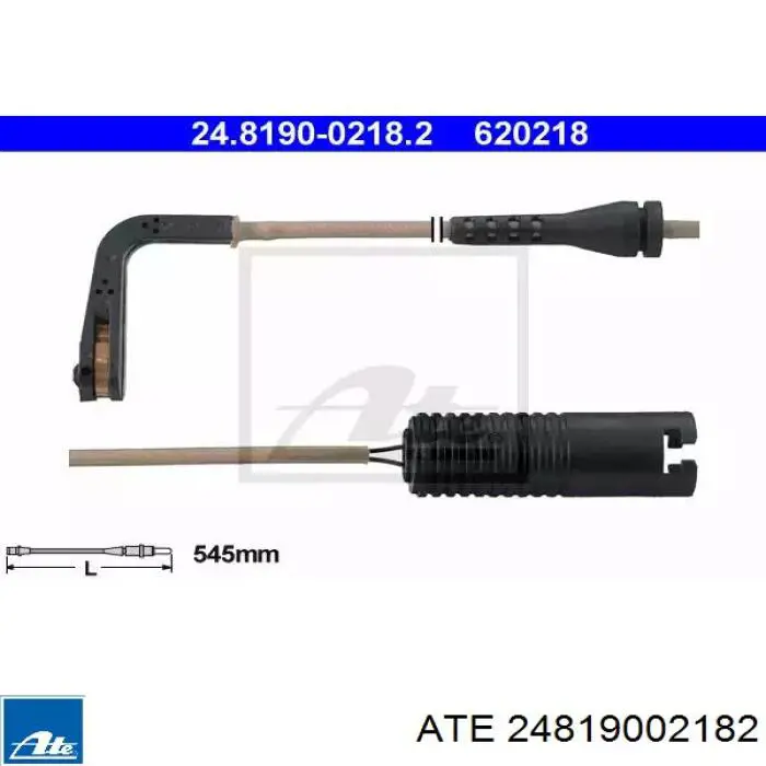 Датчик износа тормозных колодок задний 24819002182 ATE