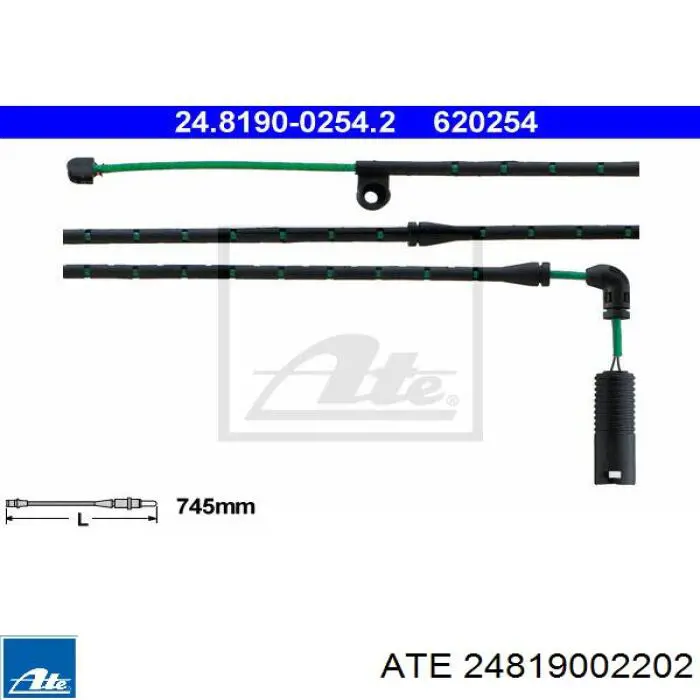 Сигнализатор износ тормозных колодок ATE 24819002202 цена, от 11.89 USD