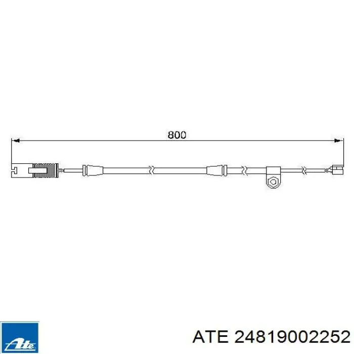 Сигнализатор износ тормозных колодок ATE 24819002252 цена, от 7.34 USD