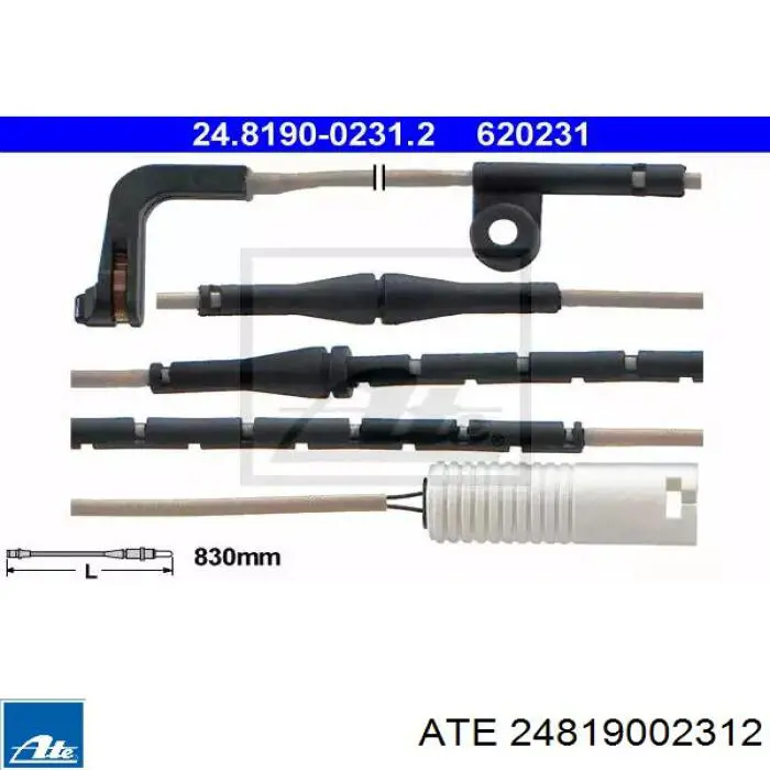 Датчик износа тормозных колодок задний 24819002312 ATE