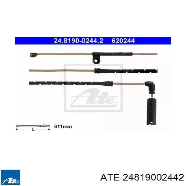 Датчик износа тормозных колодок передний 24819002442 ATE