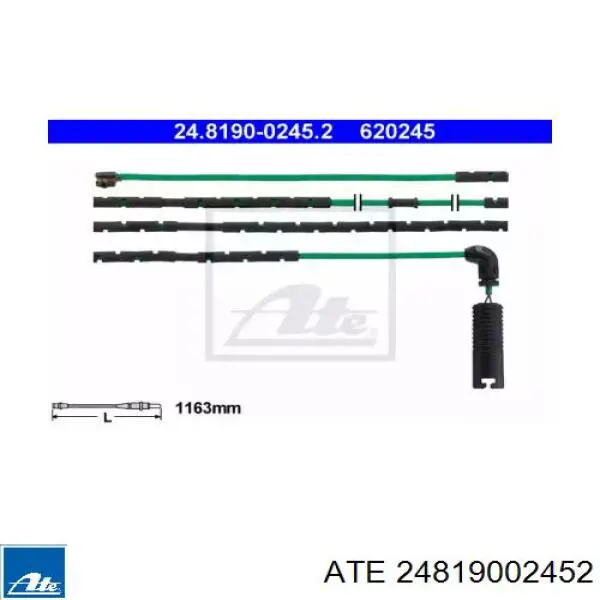 Датчик износа тормозных колодок задний 24819002452 ATE