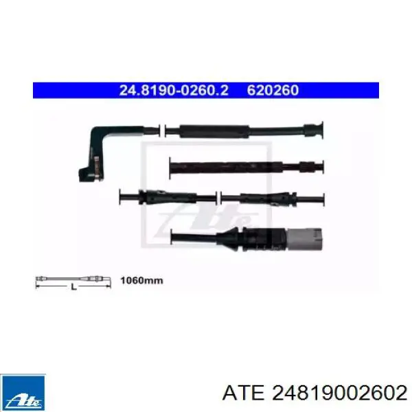 Датчик износа тормозных колодок передний 24819002602 ATE