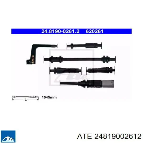 Датчик износа тормозных колодок задний 24819002612 ATE