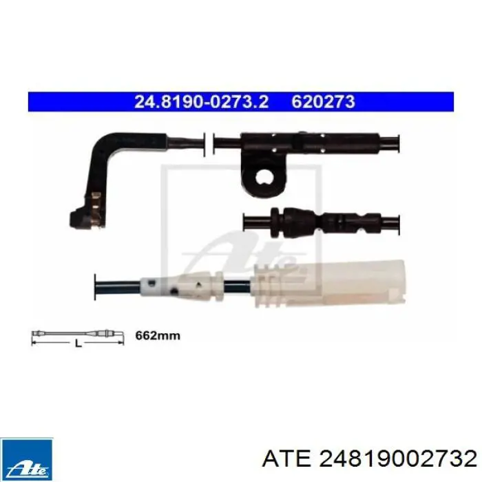 Сигнализатор износ тормозных колодок ATE 24819002732 цена, от 12.24 USD