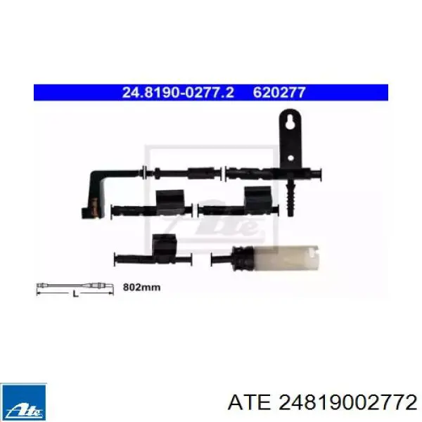 Датчик износа тормозных колодок передний 24819002772 ATE