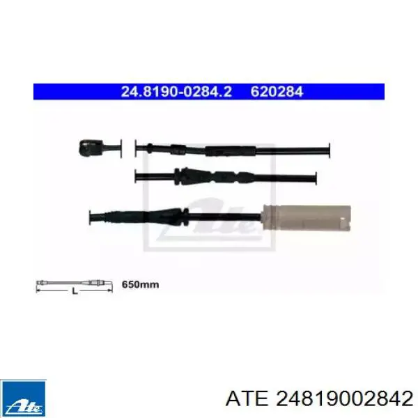 Датчик износа тормозных колодок передний 24819002842 ATE