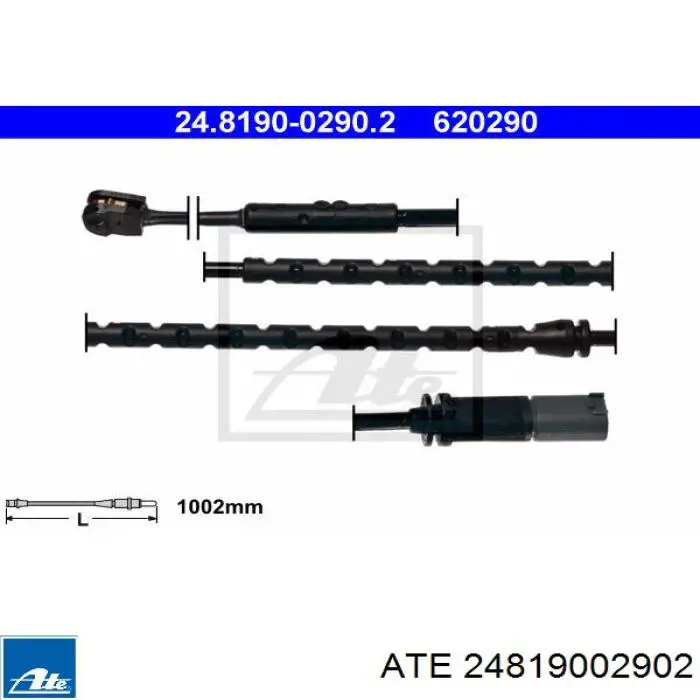 Датчик износа тормозных колодок, задний ATE 24819002902 цена, от 17.67 USD