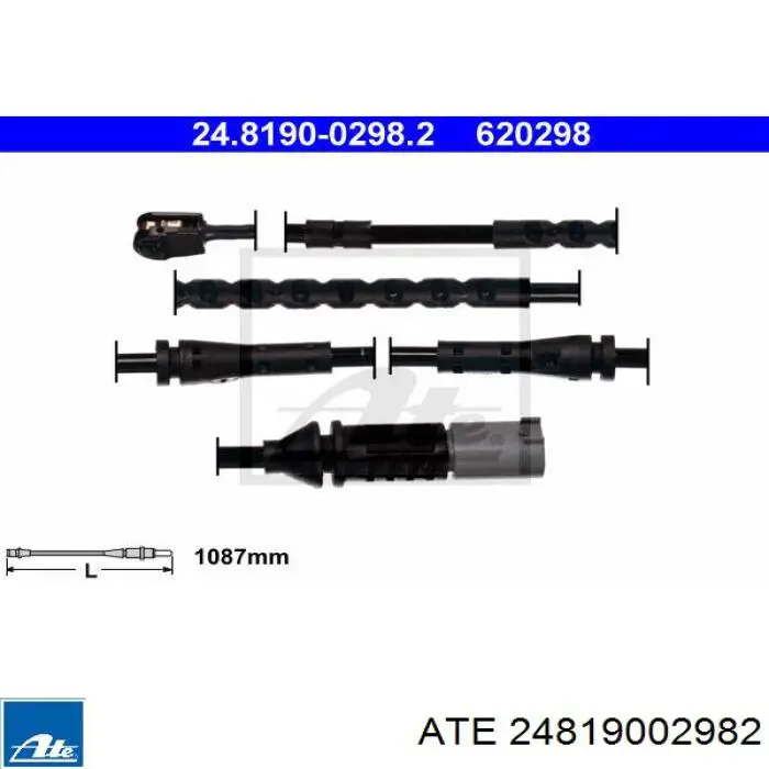 Сигнализатор износ тормозных колодок ATE 24819002982 цена, от 16.70 USD