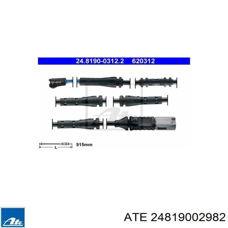 Датчик износа колодок ATE 24819002982