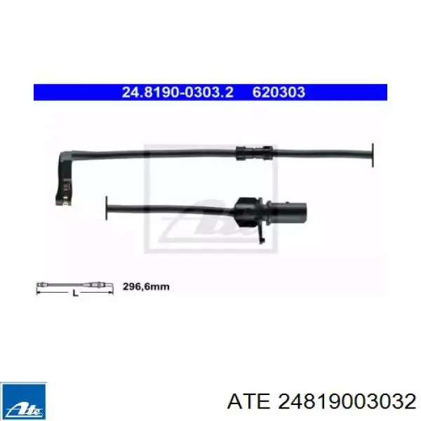 Датчик износа тормозных колодок передний 24819003032 ATE