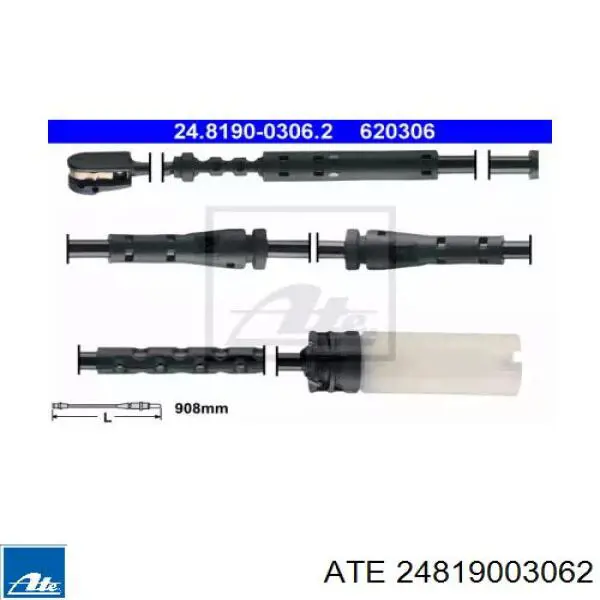 Датчик износа тормозных колодок передний 24819003062 ATE