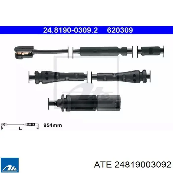 Датчик износа тормозных колодок передний 24819003092 ATE