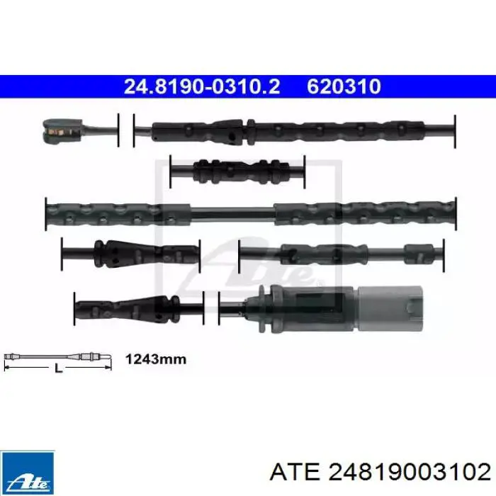 Датчик износа тормозных колодок задний 24819003102 ATE