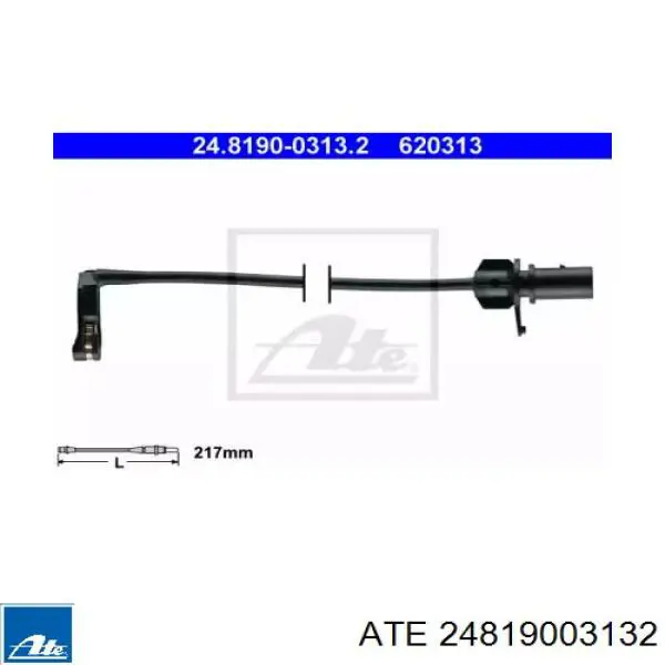 Датчик износа тормозных колодок задний 24819003132 ATE
