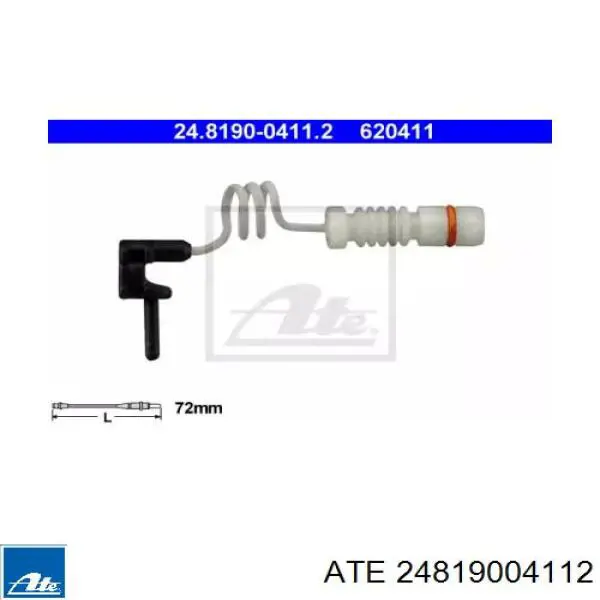 Датчик износа тормозных колодок задний 24819004112 ATE