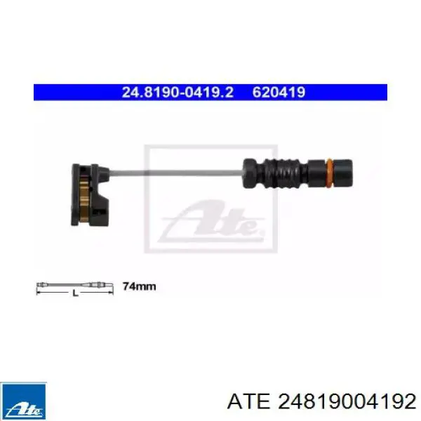 Датчик износа тормозных колодок передний 24819004192 ATE