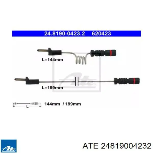 Датчик износа тормозных колодок задний 24819004232 ATE