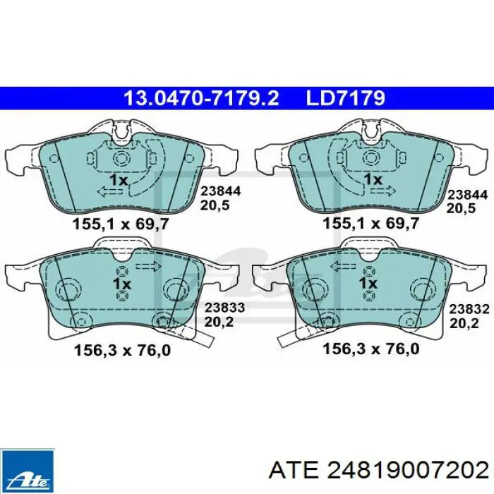 Сигнализатор износ тормозных колодок ATE 24819007202 цена, от 6.30 USD