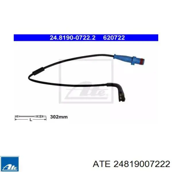 Датчик износа тормозных колодок передний 24819007222 ATE