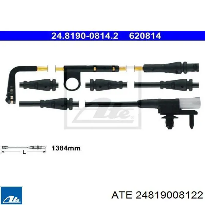 Сигнализатор износ тормозных колодок ATE 24819008122 цена, от 18.28 USD
