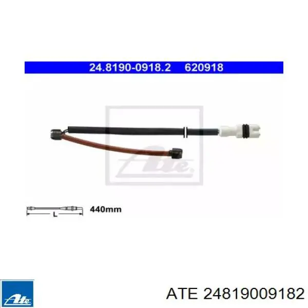 Датчик износа тормозных колодок задний 24819009182 ATE