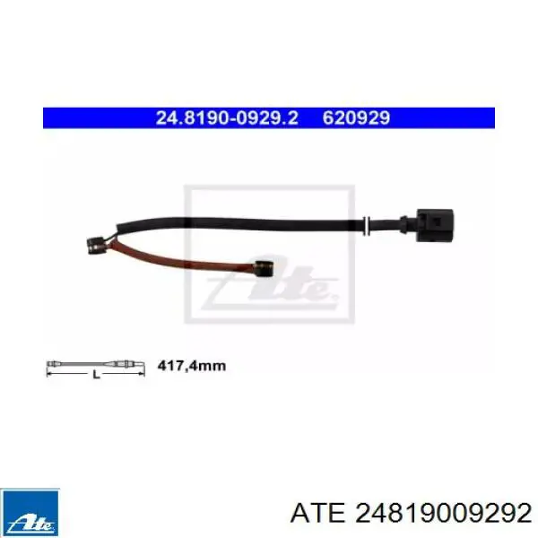 Сигнализатор износ тормозных колодок ATE 24819009292 цена, от 10.28 USD