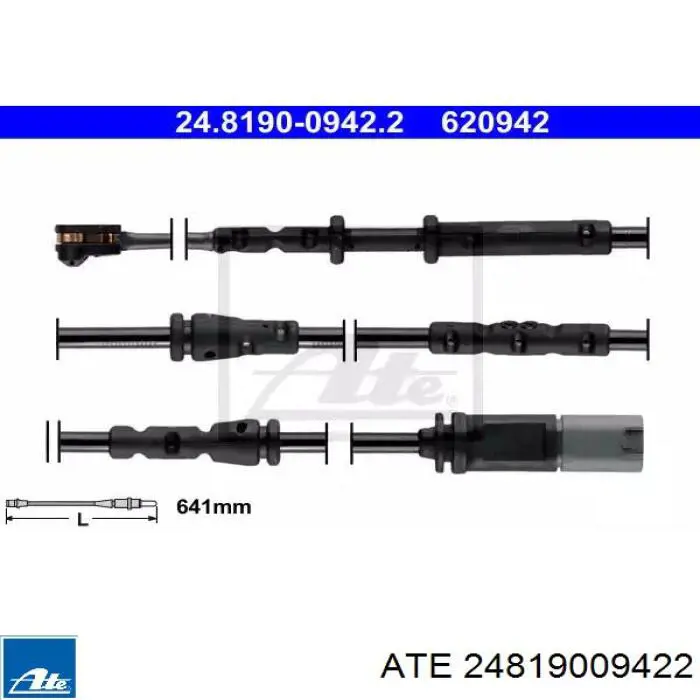 Датчик износа тормозных колодок задний 24819009422 ATE