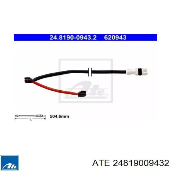 Датчик износа тормозных колодок задний 24819009432 ATE