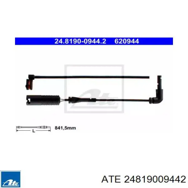 Датчик износа тормозных колодок передний 24819009442 ATE