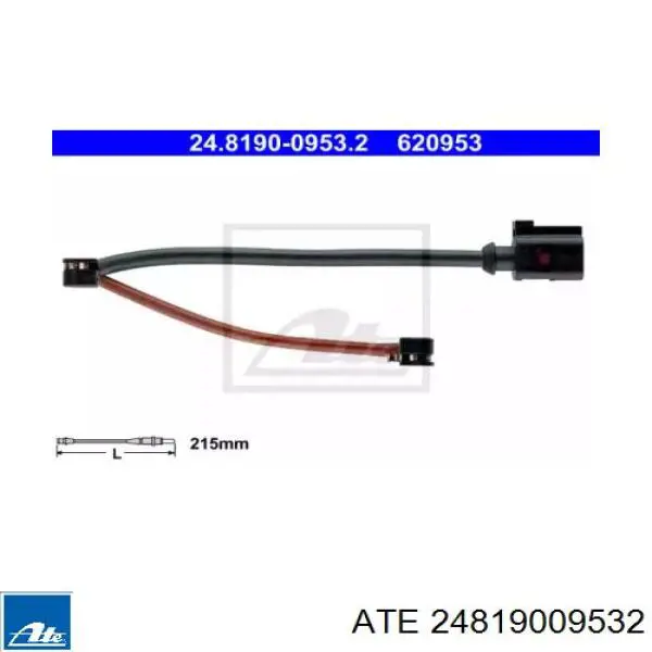 Датчик износа тормозных колодок задний 24819009532 ATE