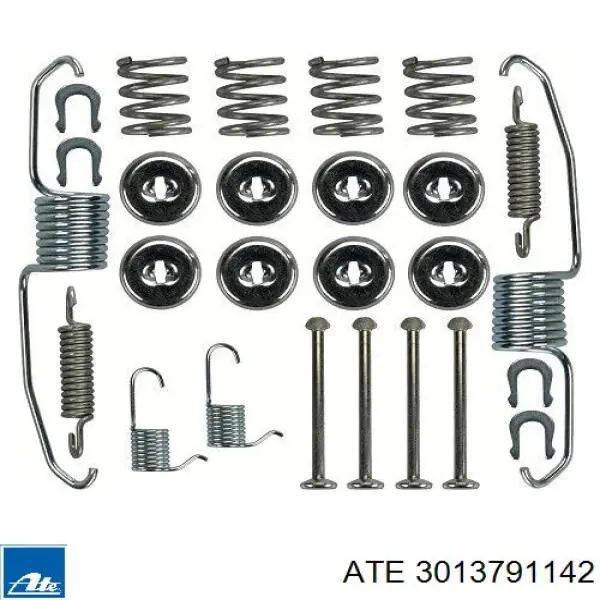 Монтажный комплект задних барабанных колодок 3013791142 ATE