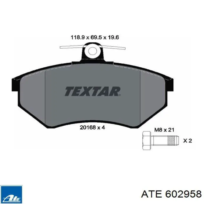 Колодки ATE 602958 цена, от 16.91 USD